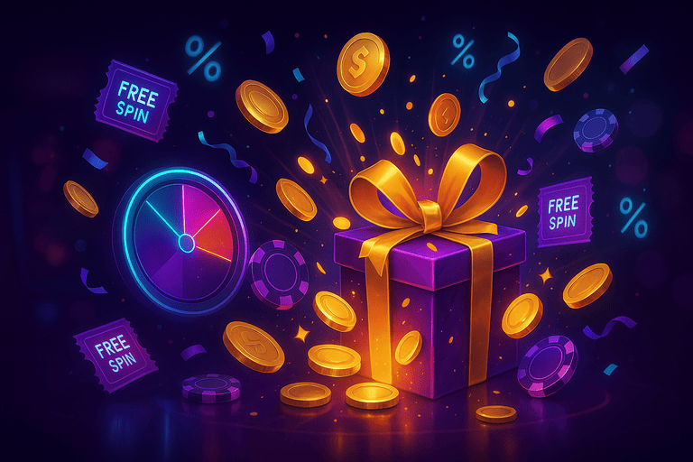 Promotions and bonus offers view in the Malina Casino interface