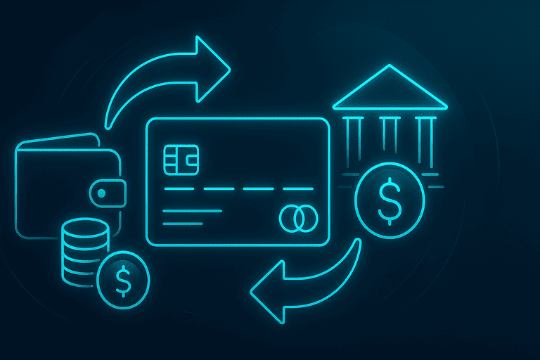 Account view for deposits and withdrawals
