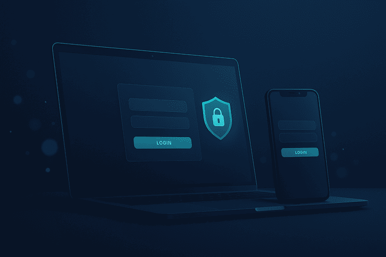 Sign-in screen with email/phone and password fields
