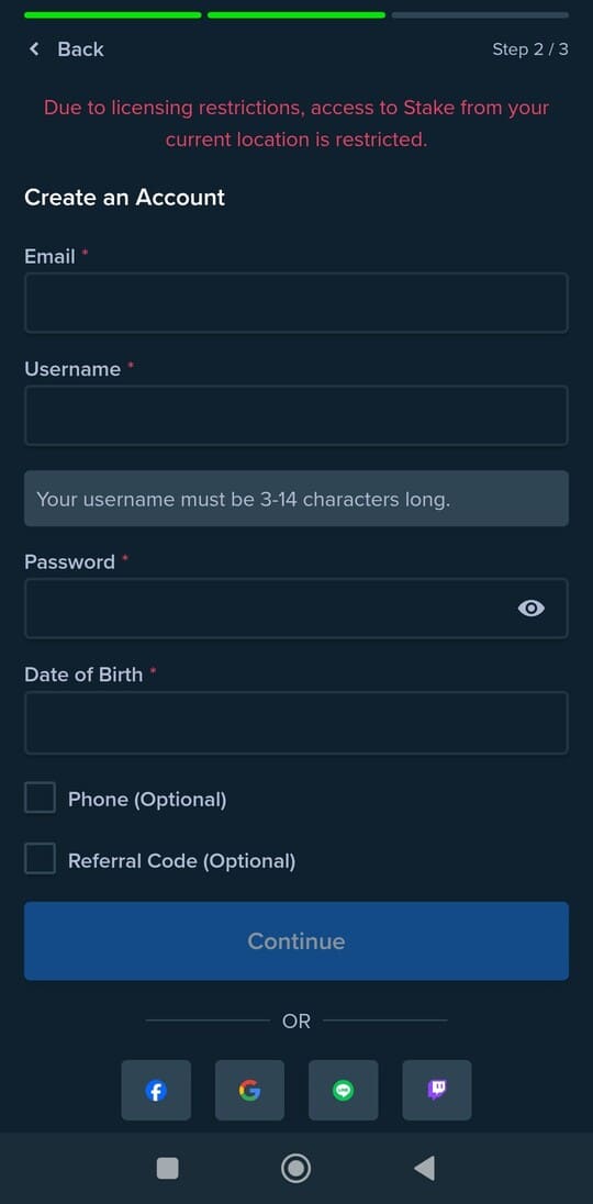 Promotions page with welcome package details